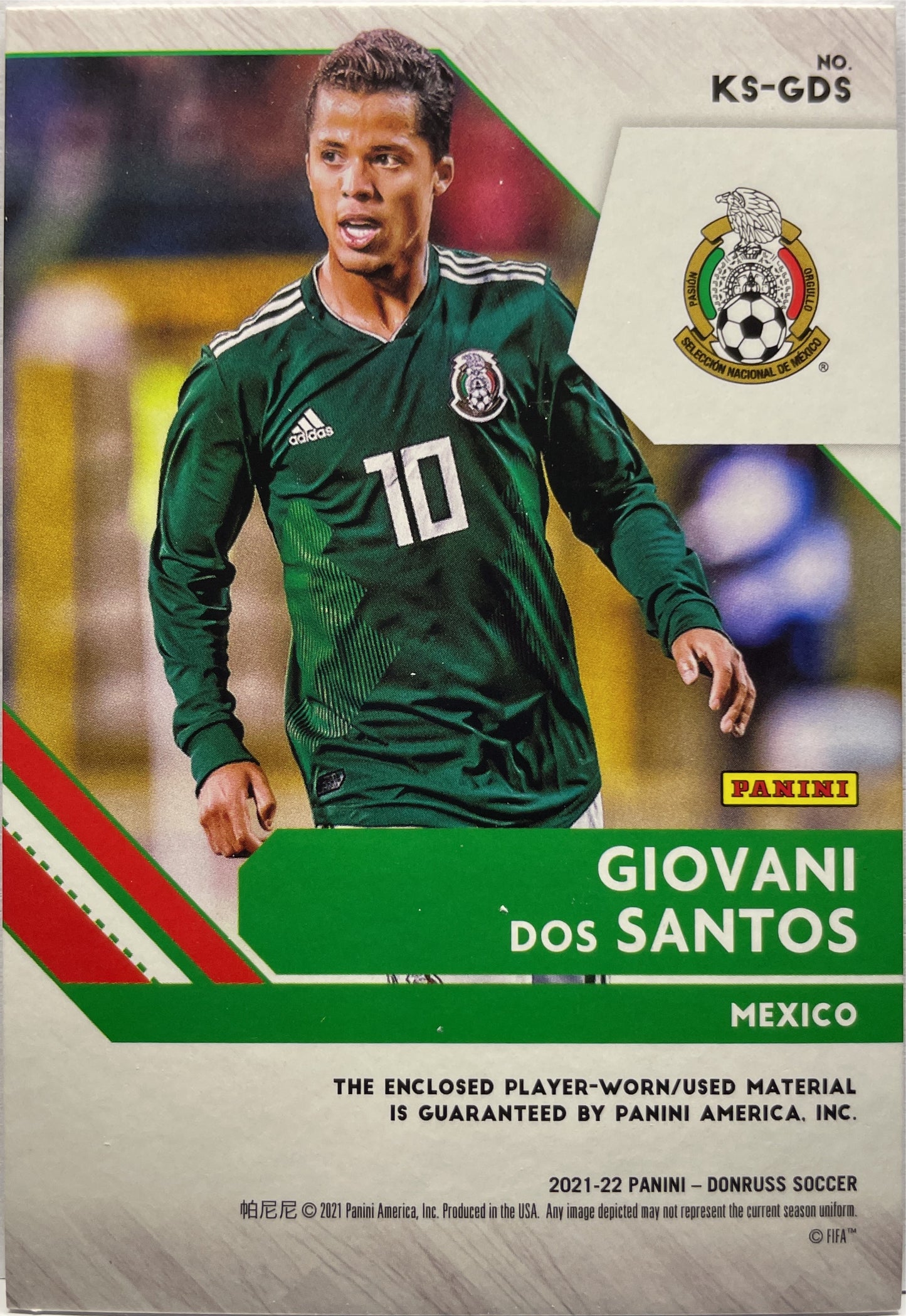 Giovani Dos Santos Patch Donruss Road To Qatar 2021/22