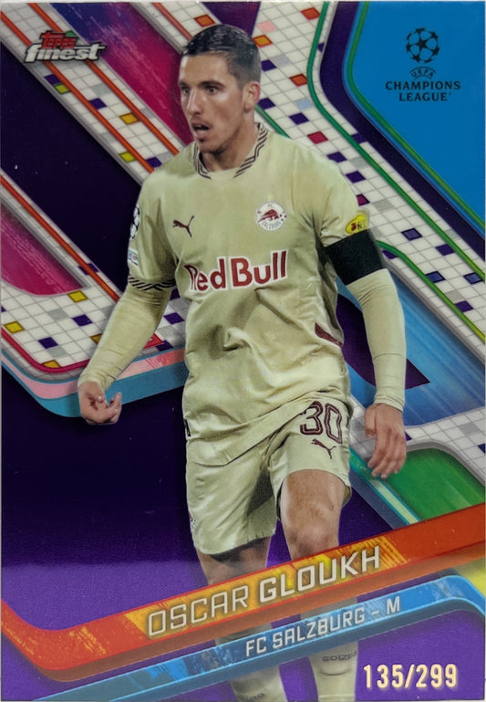 Oscar Gloukh 135/299 Purple Topps Finest UCC 2024/25