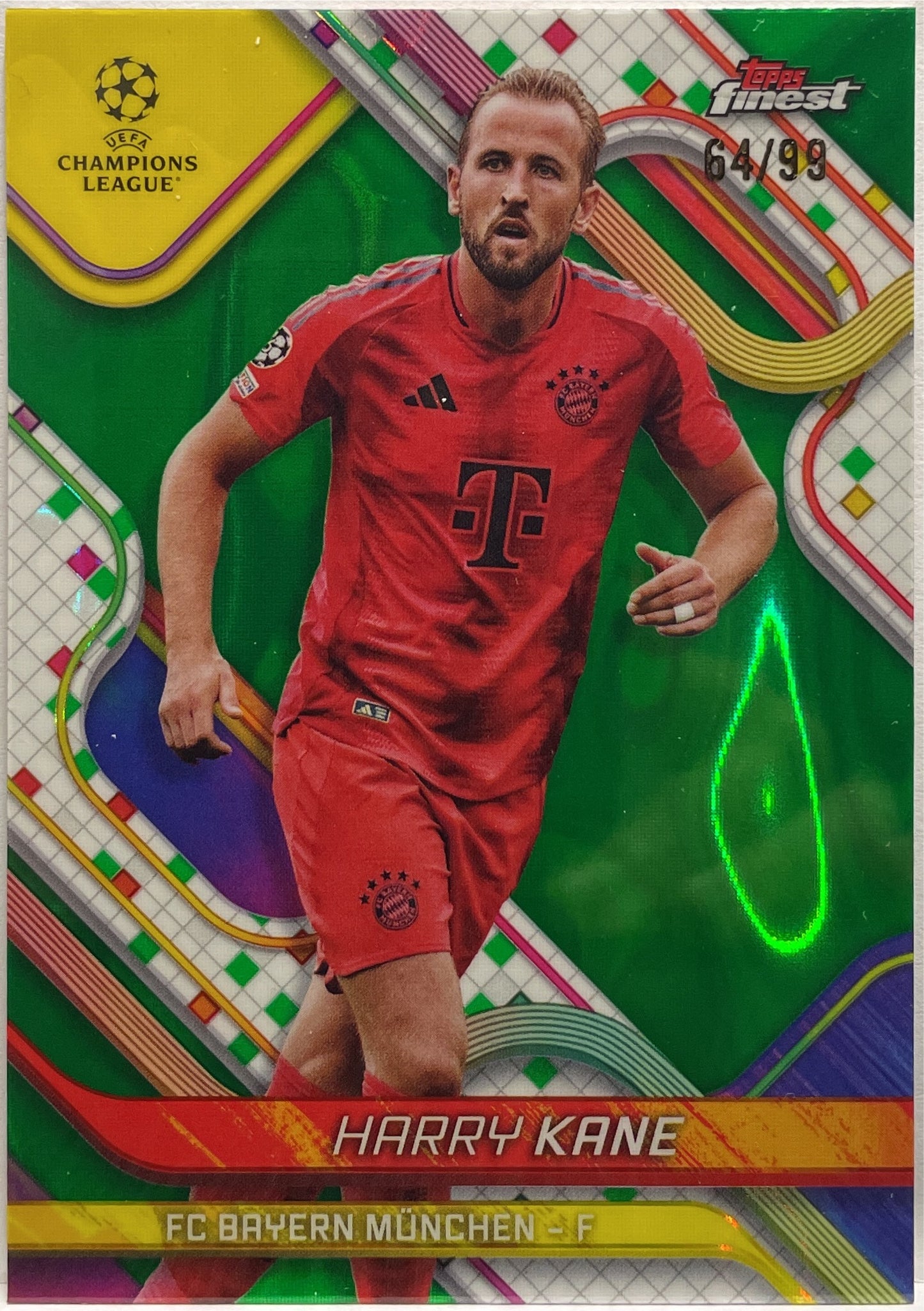 Harry Kane 64/99 Green Lava Topps Finest UCC 2024/25