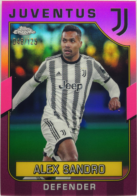 Alex Sandro 48/125 Pink Topps Chrome Juventus 2022/ 23