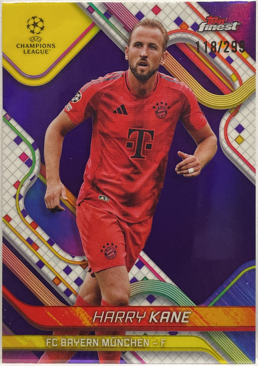 Harry Kane 118/299 Purple Topps Finest UCC 2024/25