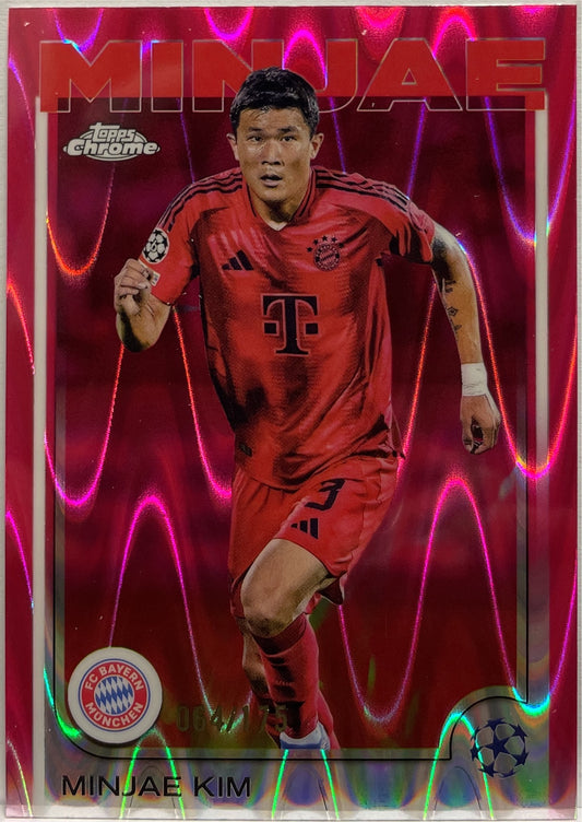 Minjae Kim 64/175 Pink RayWave Topps Chrome UCC 2024/25