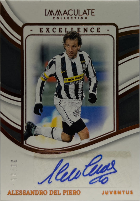 Alessandro Del Piero 39/99 Autograph Excellence Immaculate Collection 2023/24