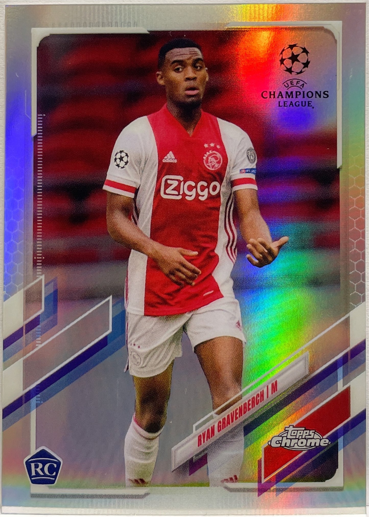 Ryan Gravenberch Rookie Refractor Topps Chrome UCL 2020/21