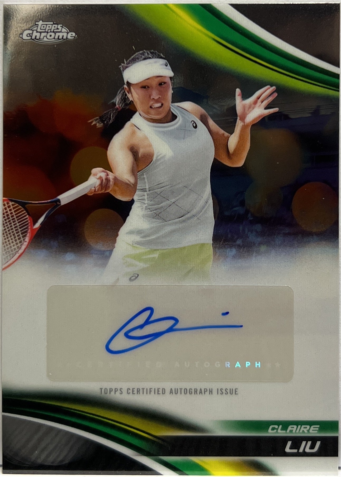 Claire Liu Autograph Topps Chrome Tennis 2025
