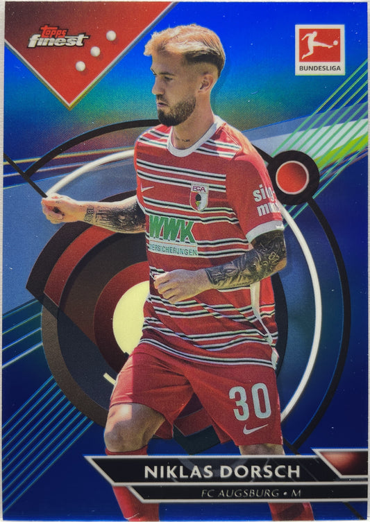 Niklas Dorsch 94/150 Blue Topps Finest Bundesliga 2022/23