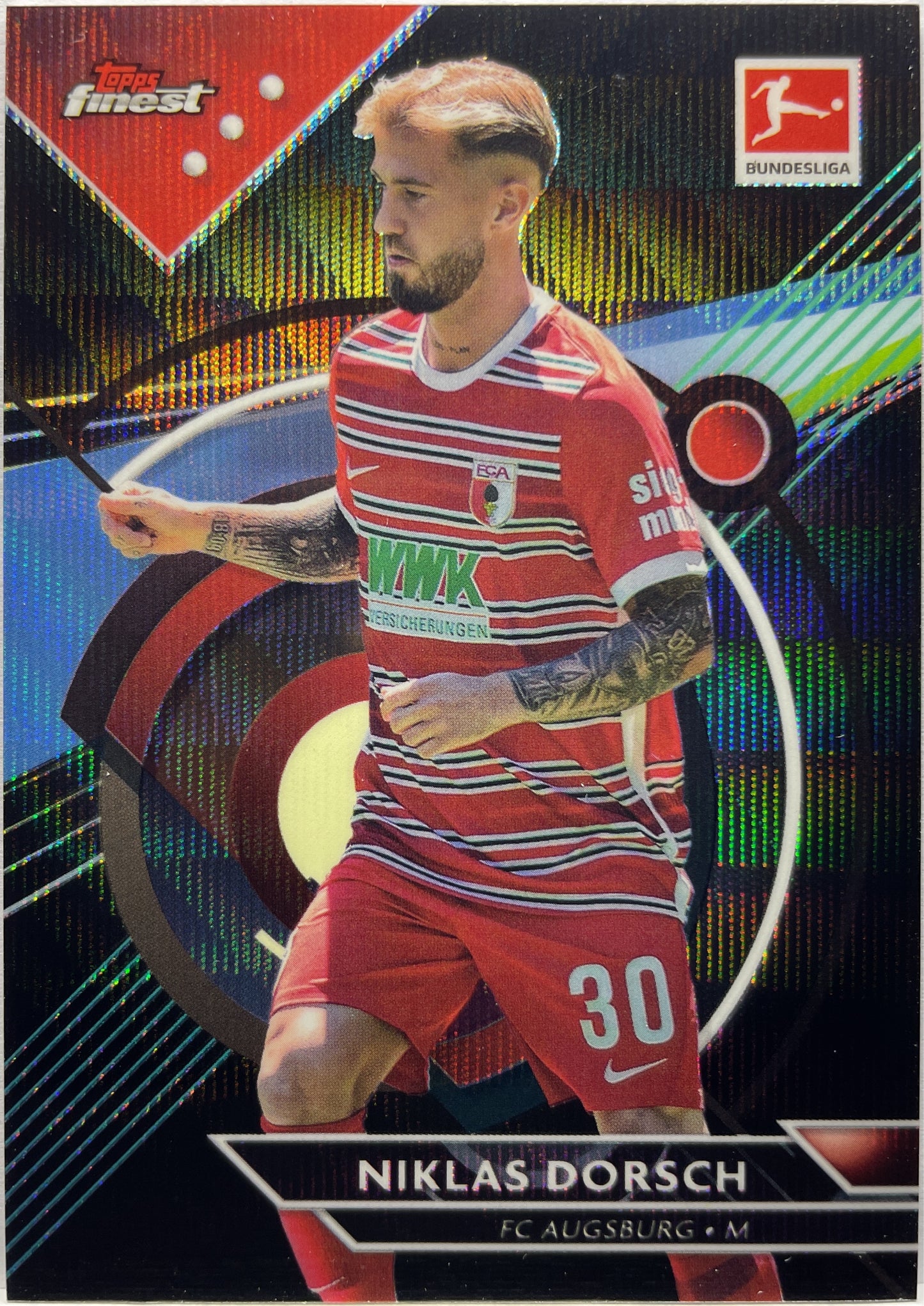 Niklas Dorsch 4/199 Black Wave Topps Finest Bundesliga 2022/23