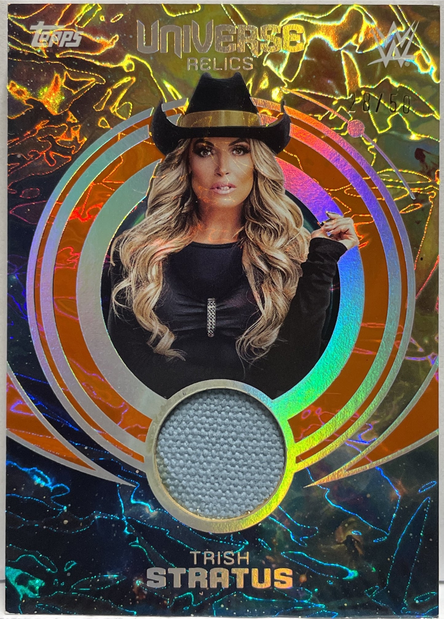 Trish Stratus 28/50 Patch Worn Relic Topps Universe WWE 2025