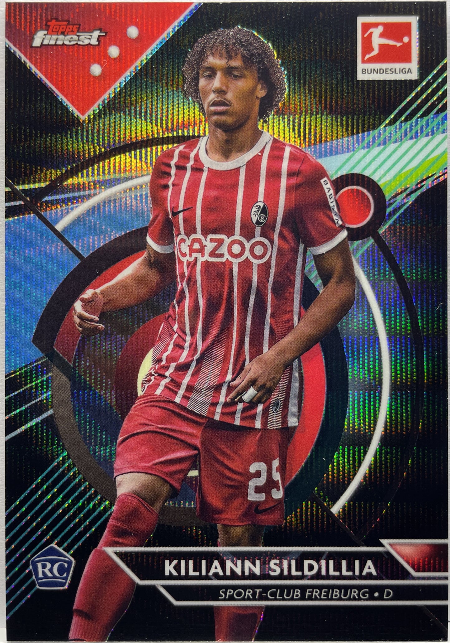 Kiliann Sildillia 46/199 Rookie Black Wave Topps Finest Bundesliga 2022/23