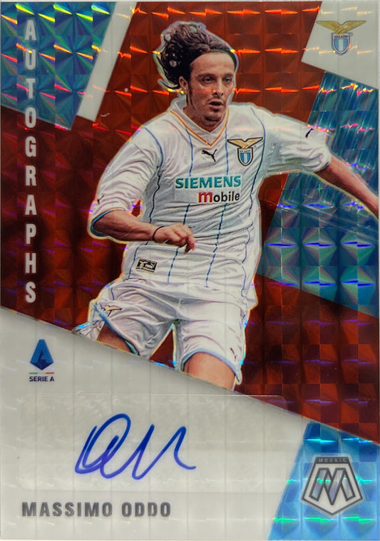Massimo Oddo Autograph Red Mosaic Serie A 2020/21
