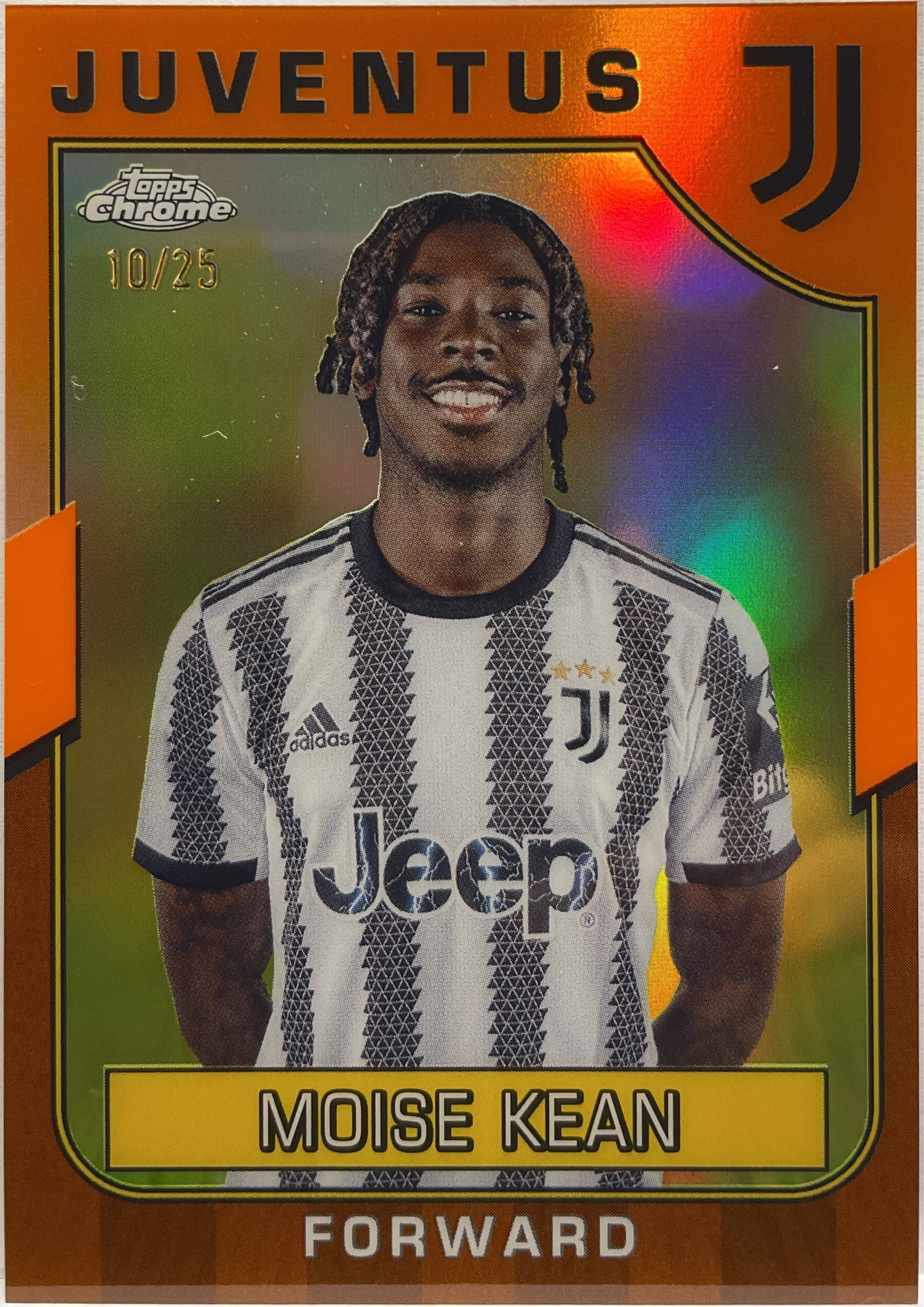 Moise Kean 10/25 Orange Topps Chrome Juventus 2022/23