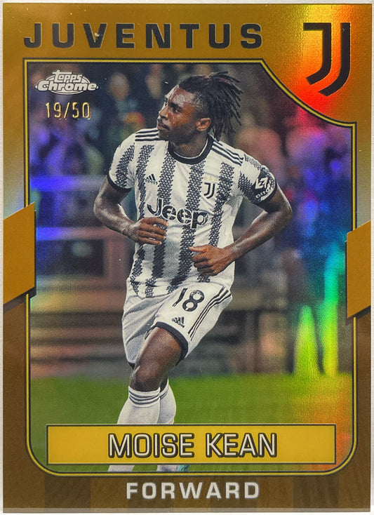 Moise Kean 19/50 Gold Topps Chrome Juventus 2022/23