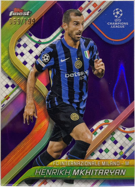 Henrikh Mkhitaryan 69/199 Purple Lava Topps Finest UCC 2024/25