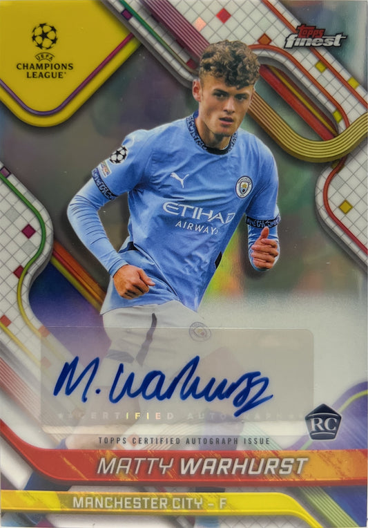 Matty Warhurst Rookie Autograph Topps Finest UCC 2024/25 .2