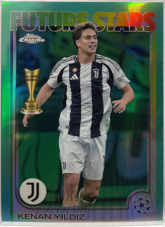 Kenan Yildiz 111/199 Future Stars All Star Rookie Aqua Topps Chrome UCC 2024/25