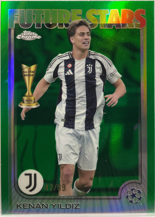 Kenan Yildiz 47/99 Future Stars All Star Rookie Green Topps Chrome UCC 2024/25
