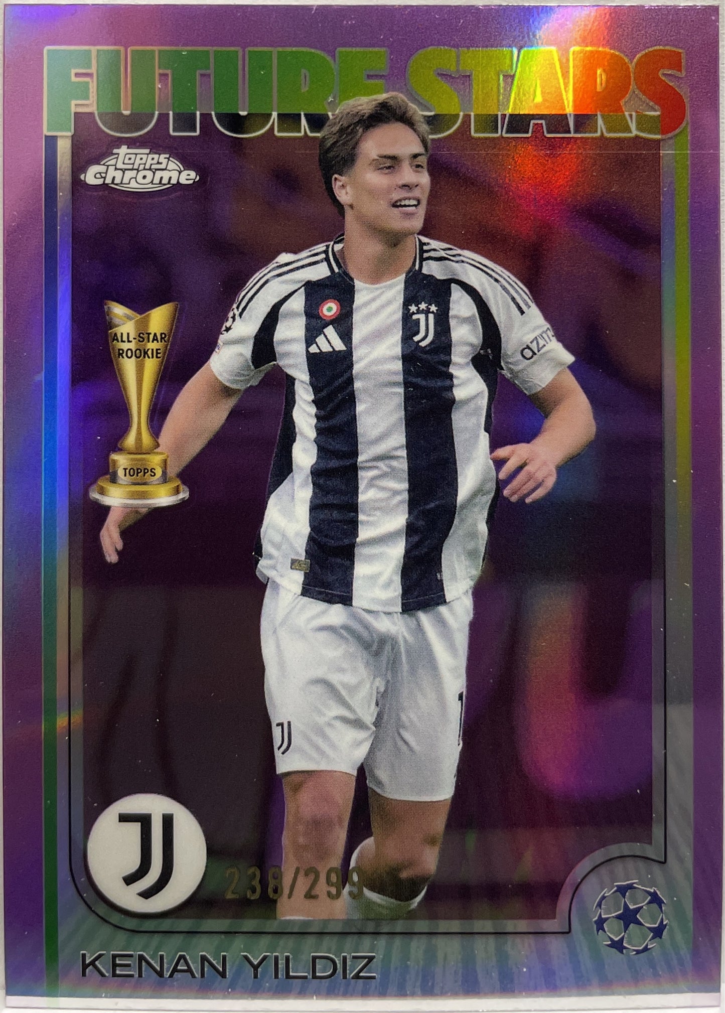 Kenan Yildiz 238/299 Future Stars All Star Rookie Violet Topps Chrome UCC 2024/25