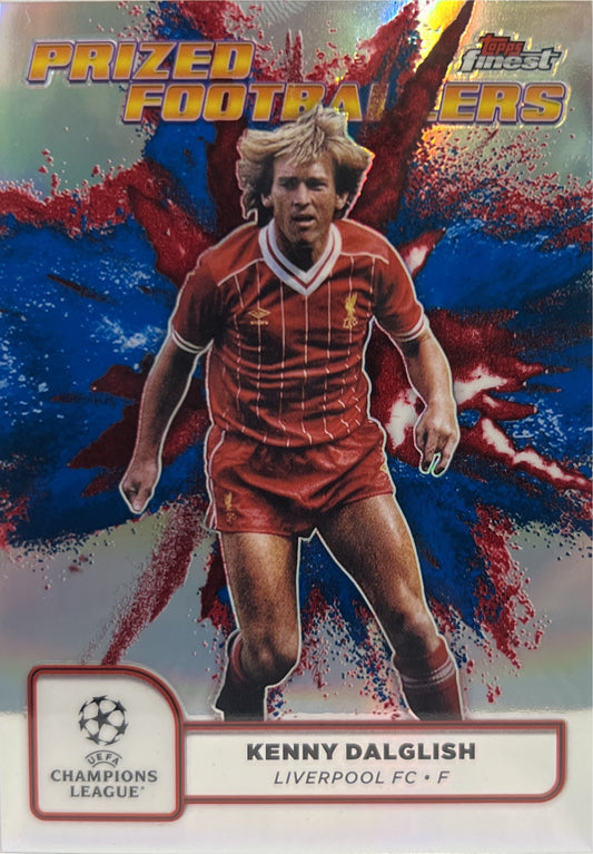 Kenny Daeglish Prized Footballers Fusion Variation Blue Red Topps Finest UCC 2024/25