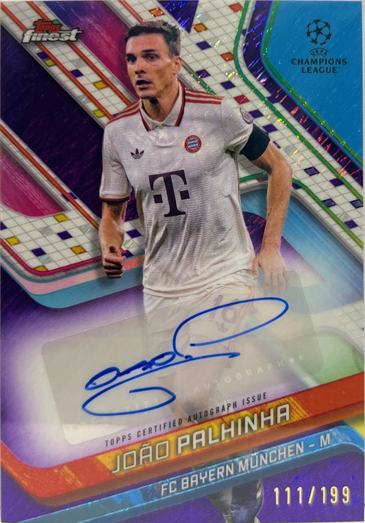 Joao Palhinha 111/199 Autograph Purple Shimmer Topps Finest UCC 2024/25