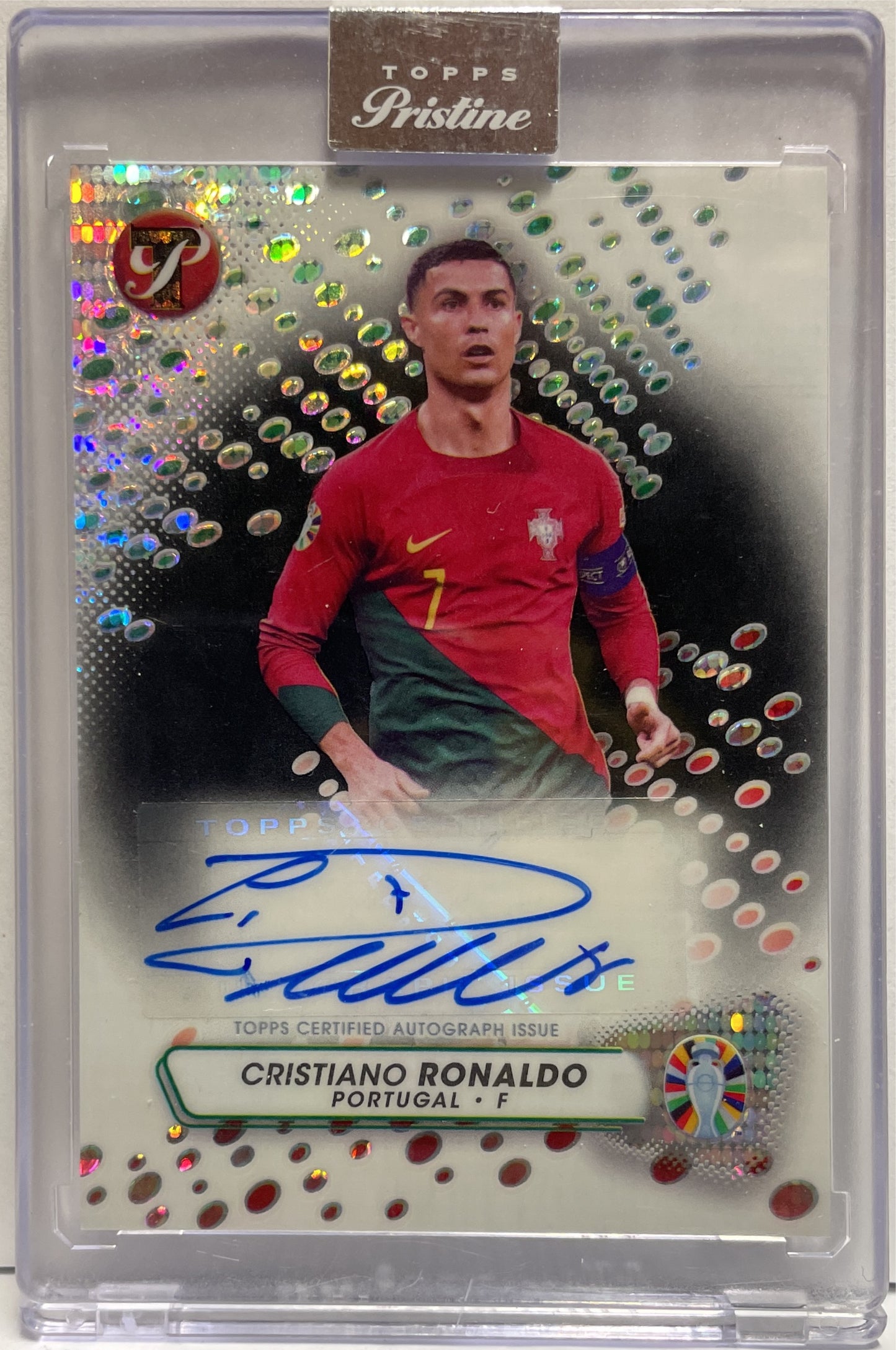 Cristiano Ronaldo 1/1 Autograph Topps Pristine Road To Euro 2024