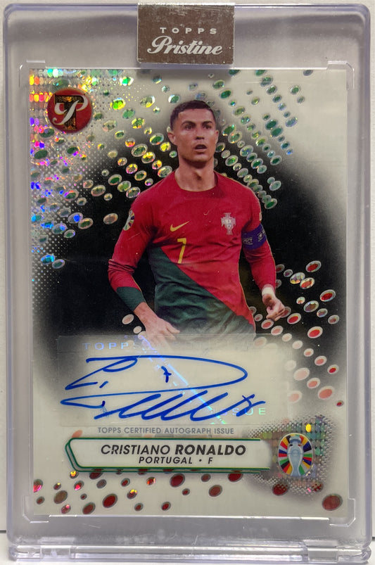 Cristiano Ronaldo 1/1 Autograph Topps Pristine Road To Euro 2024