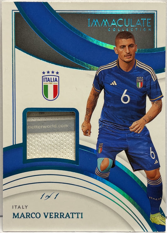 Marco Verratti 1/1 Patch Worn Panini Immaculate 2022/23