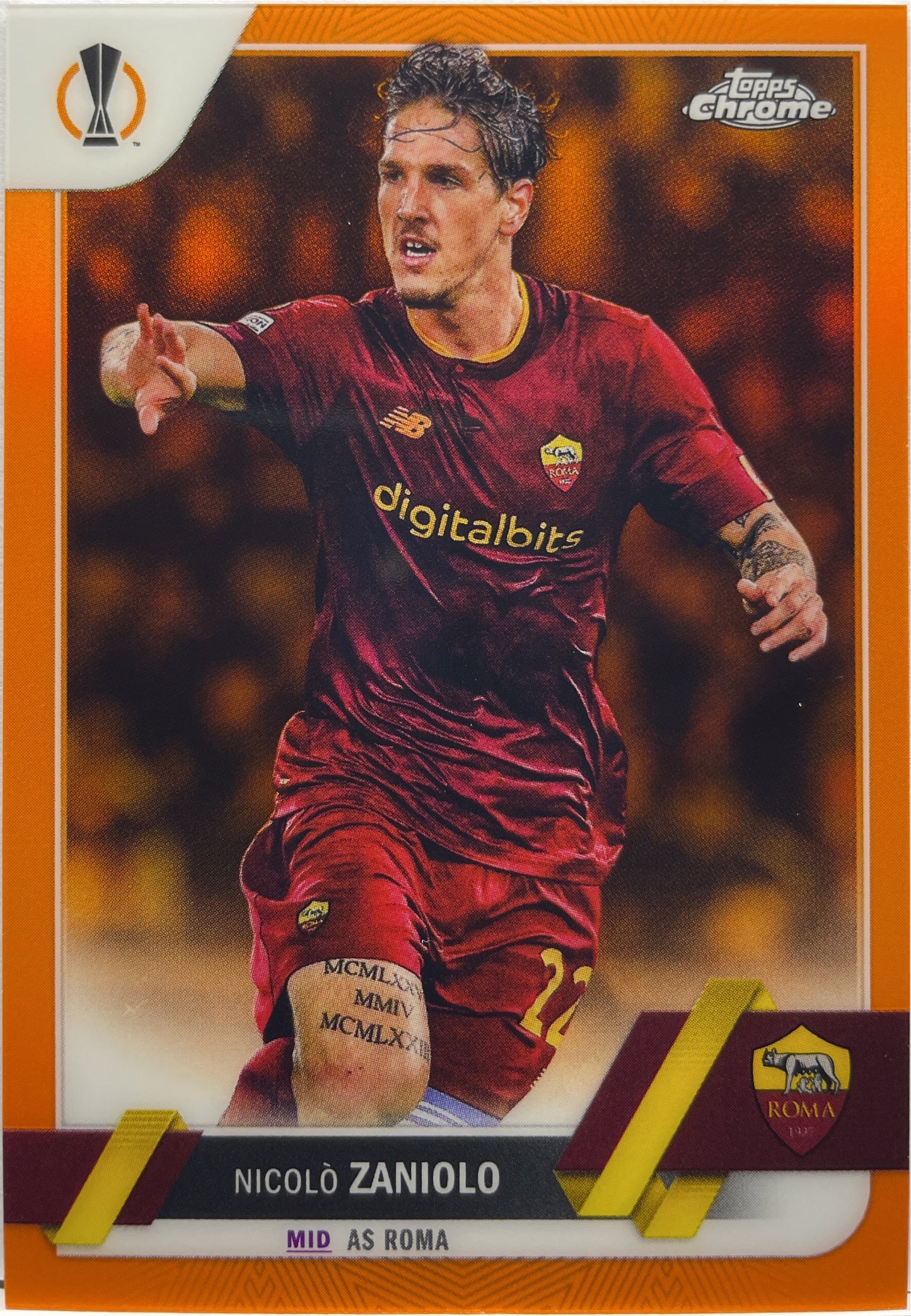 Nicolo Zaniolo 4/25 Orange Topps Chrome UCC 2022/23