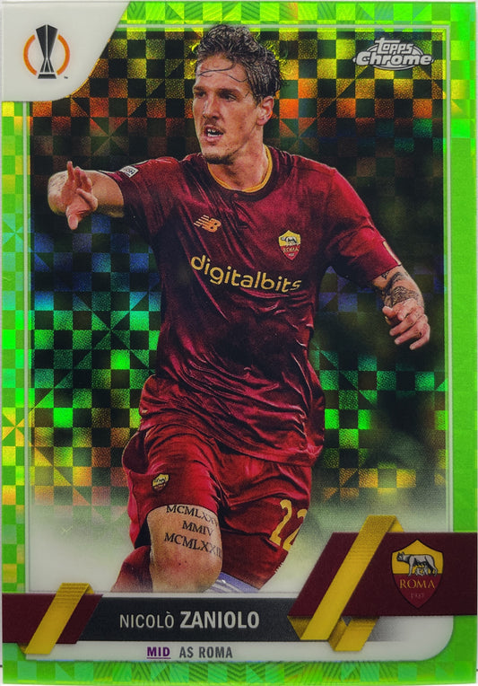 Nicolo Zaniolo 121/399 Neon Green Topps Chrome UCC 2022/23