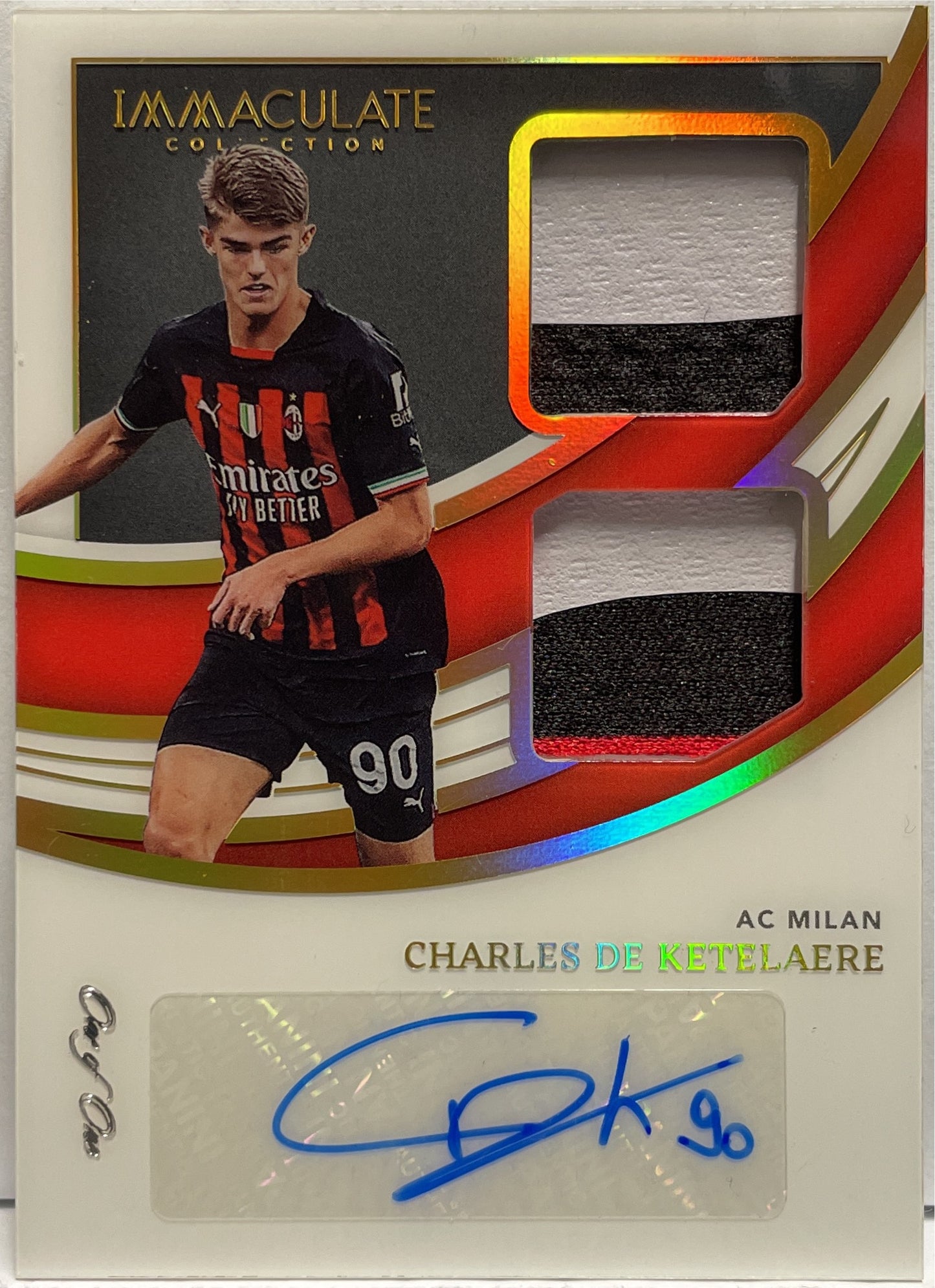 Charles De Ketelaere 1/1 Patch Autograph Panini Immaculate 2022/23