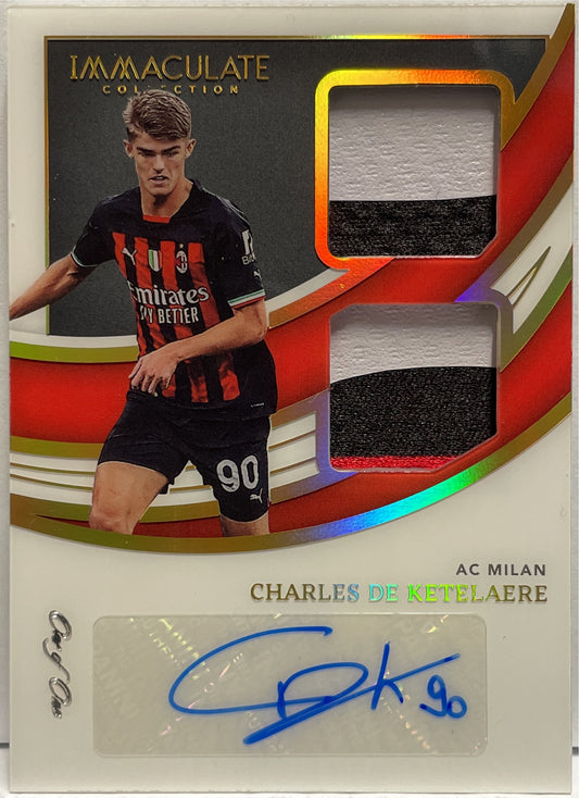 Charles De Ketelaere 1/1 Patch Autograph Panini Immaculate 2022/23