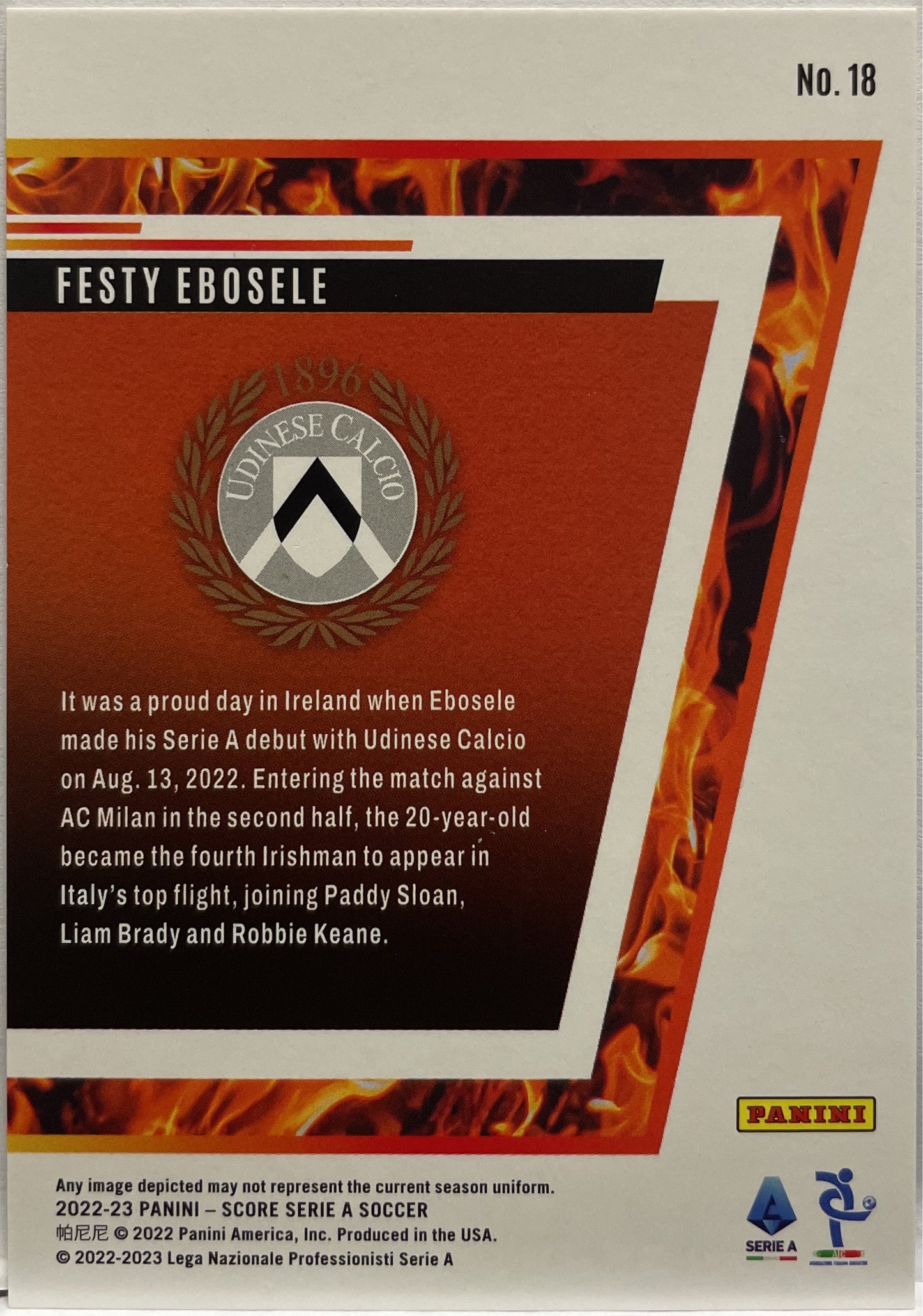 Festy Ebosele 1/1 Hot Rookies Black Swirl One Of One Score Serie A 2022/23