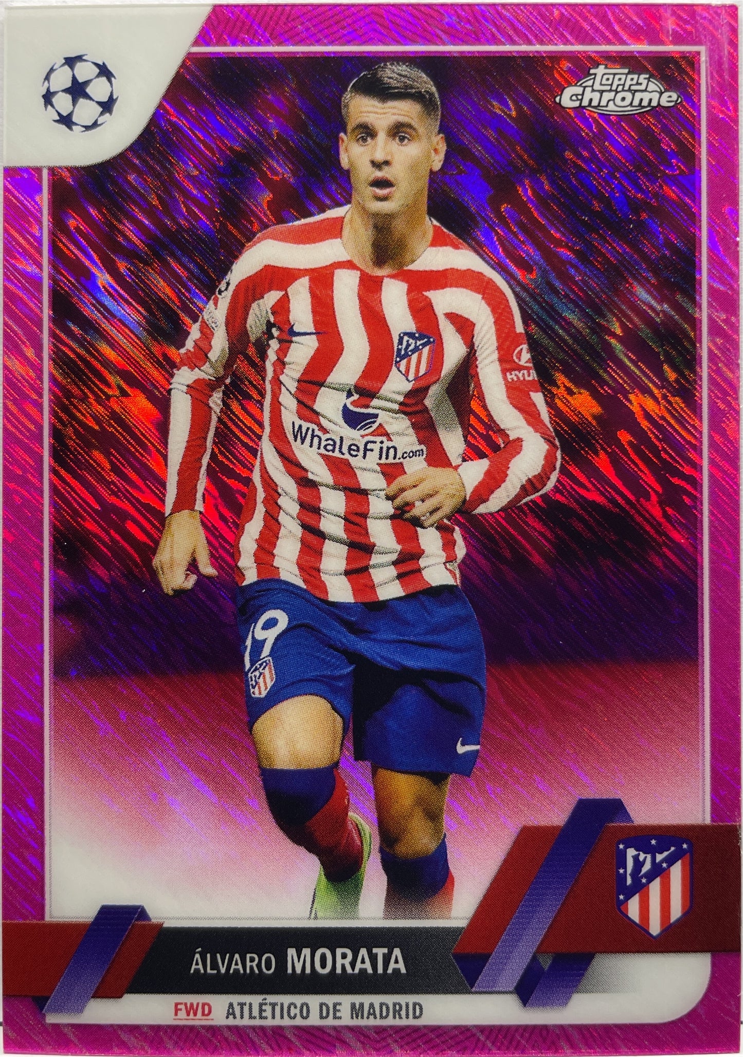 Alvaro Morata 30/250 Pink Topps Chrome UCC 2022/23