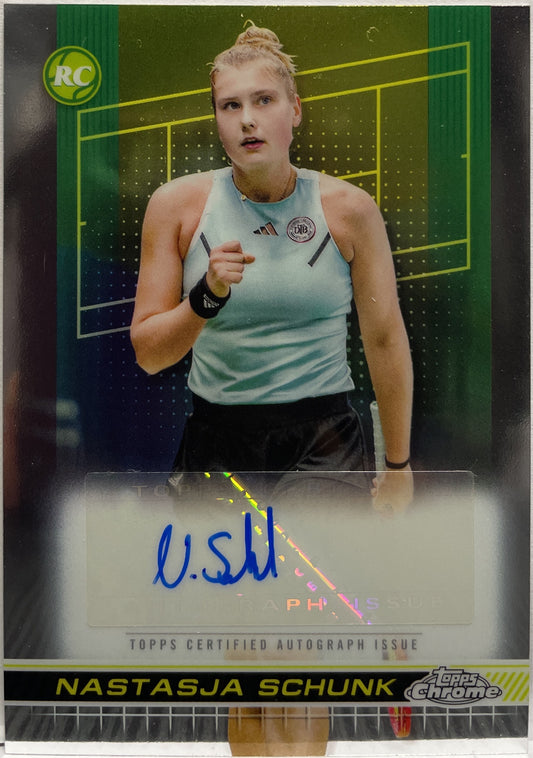 Nastaja Schunk Rookie Autograph Topps Chrome Tennis 2024