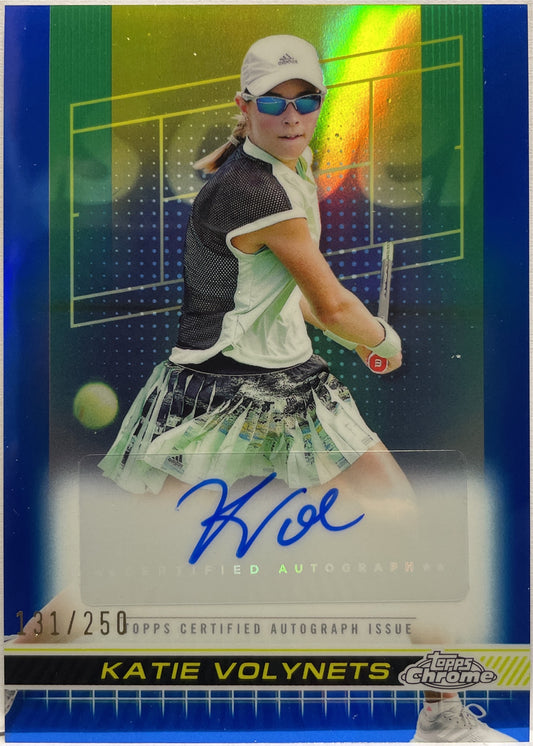 Katie Volynets 131/250 Autograph Blue  Topps Chrome Tennis 2024