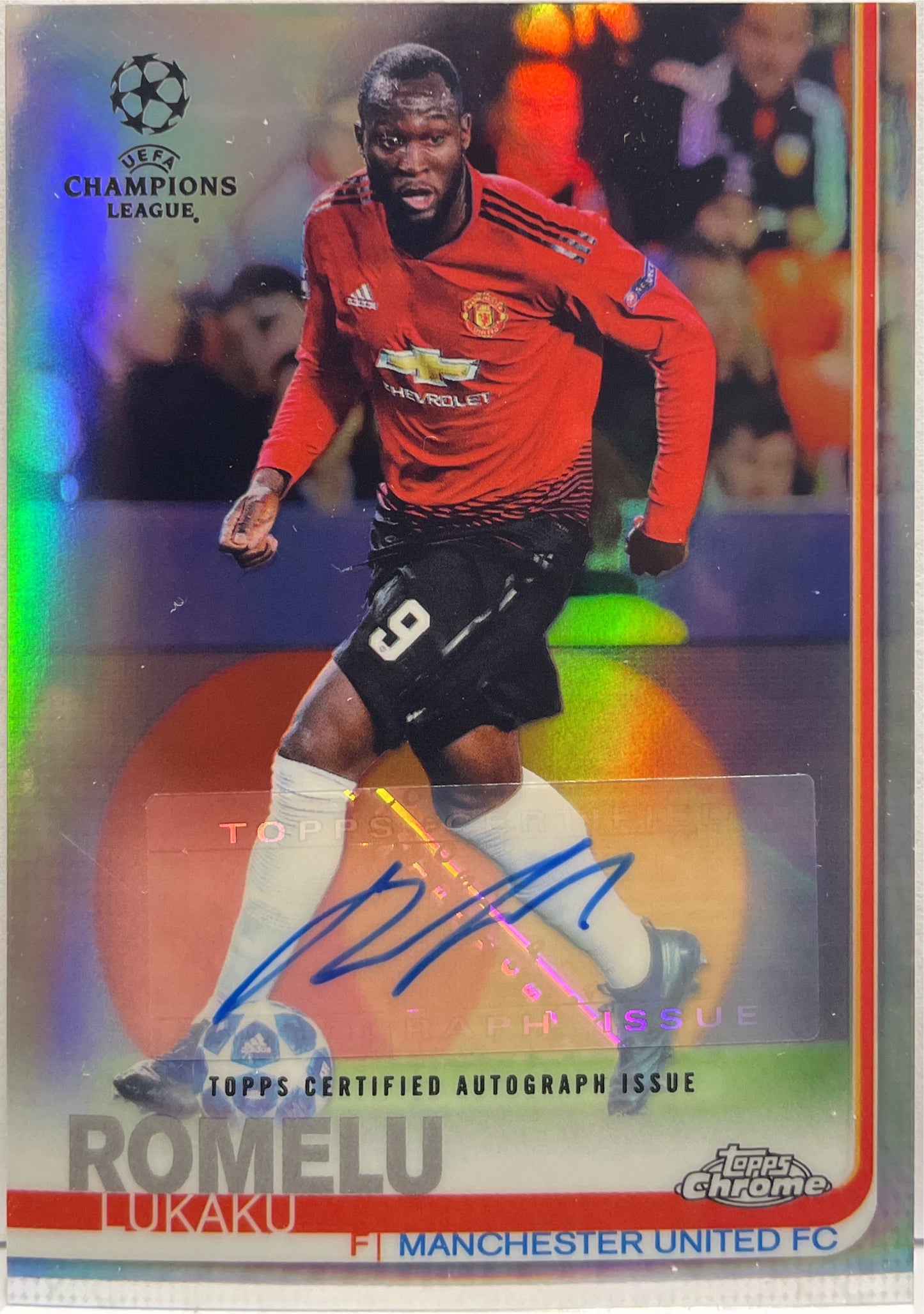 Romelu Lukaku Autograph Topps Chrome UCL 2018/19