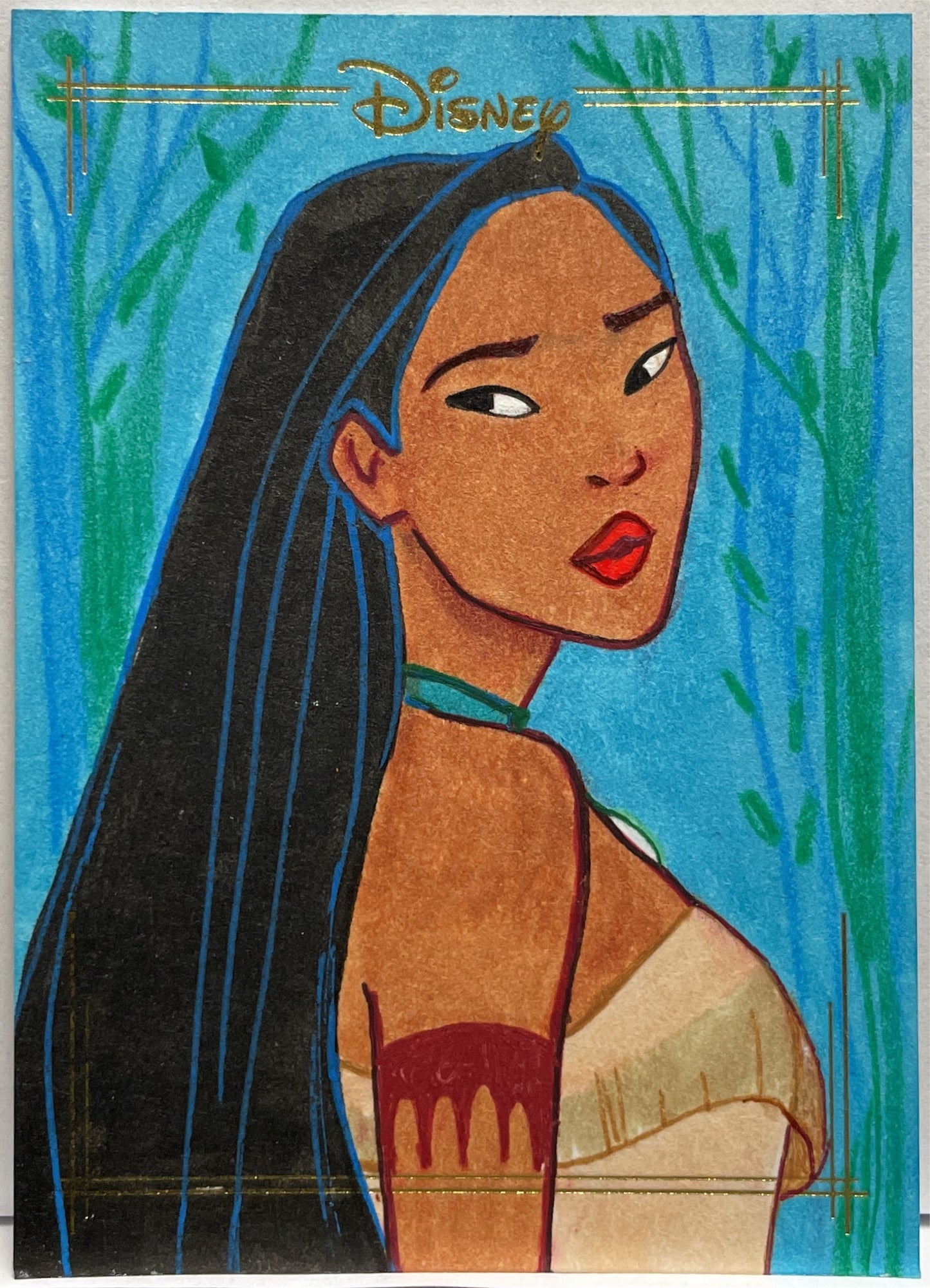 Pocahontas 1/1 Sketch Autograph Disney Wonder 2025