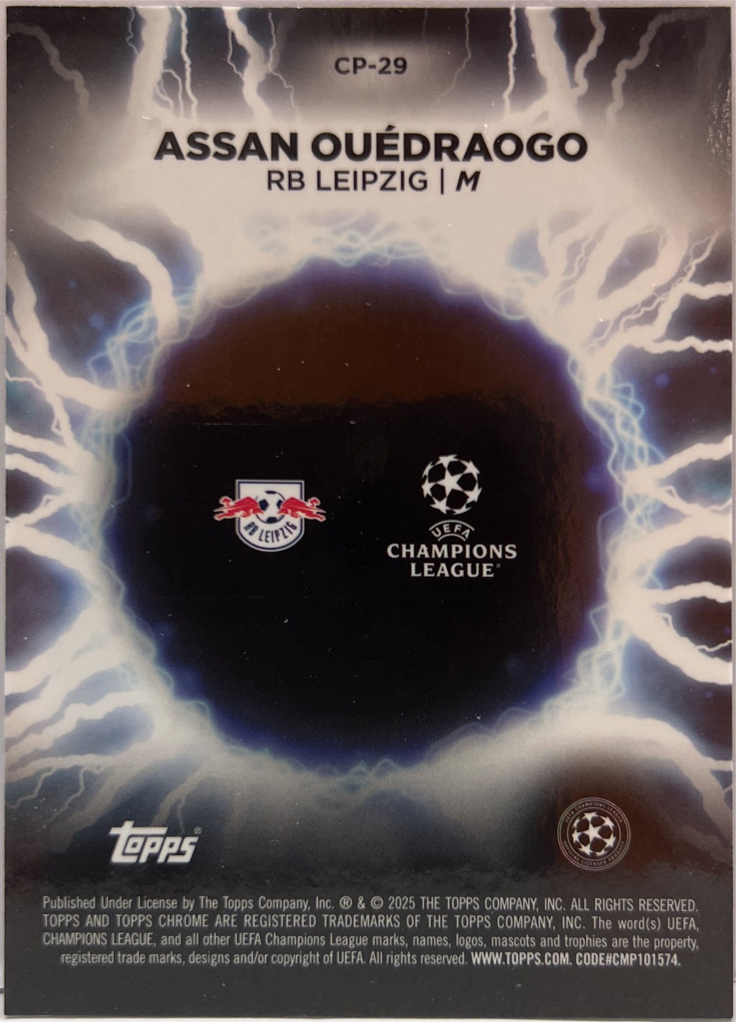 Assan Ouedraogo Rookie Circle Of Power Shockwave Topps Chrome UCC 2024/25