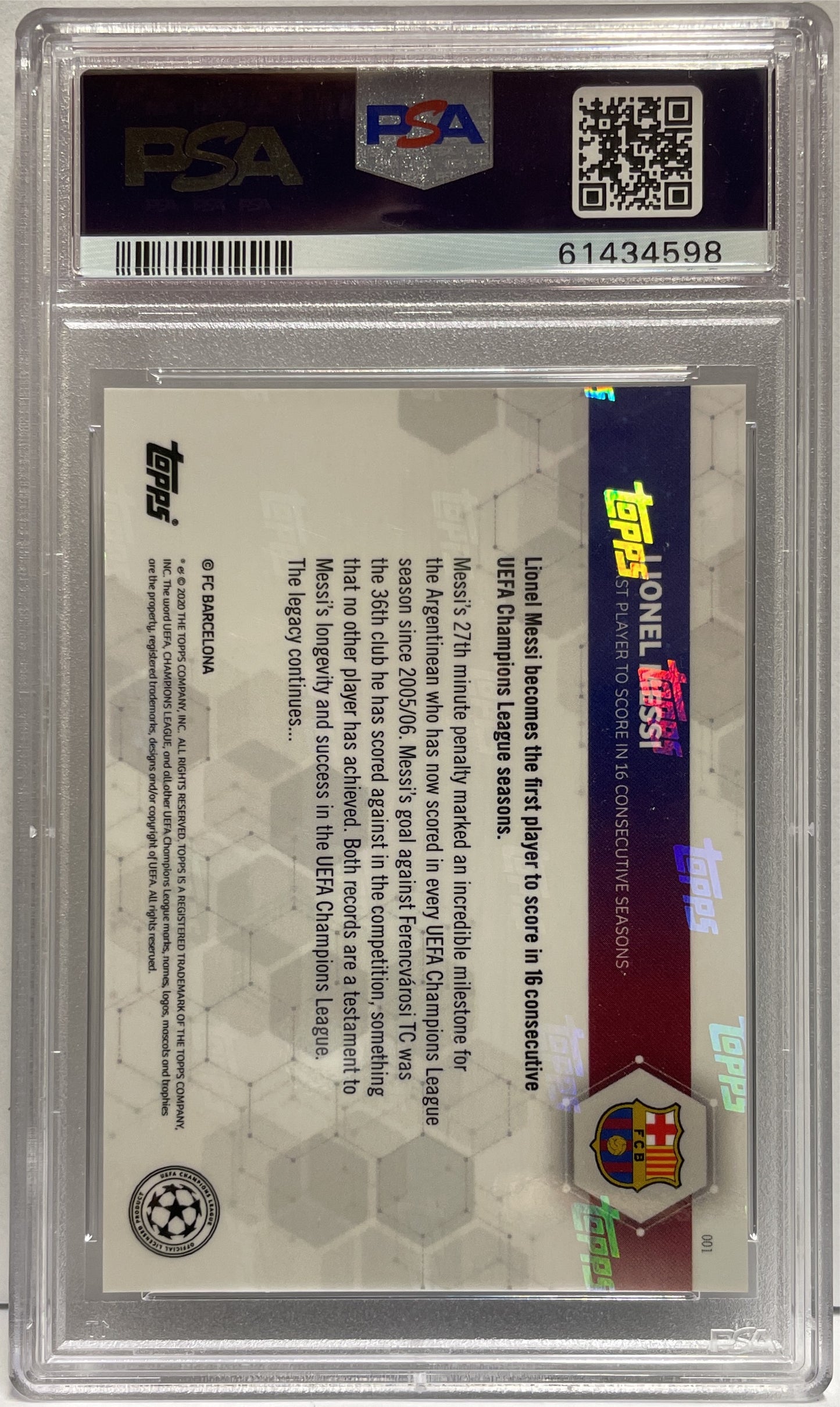 Lionel Messi Topps Now 2020/21 PSA 10