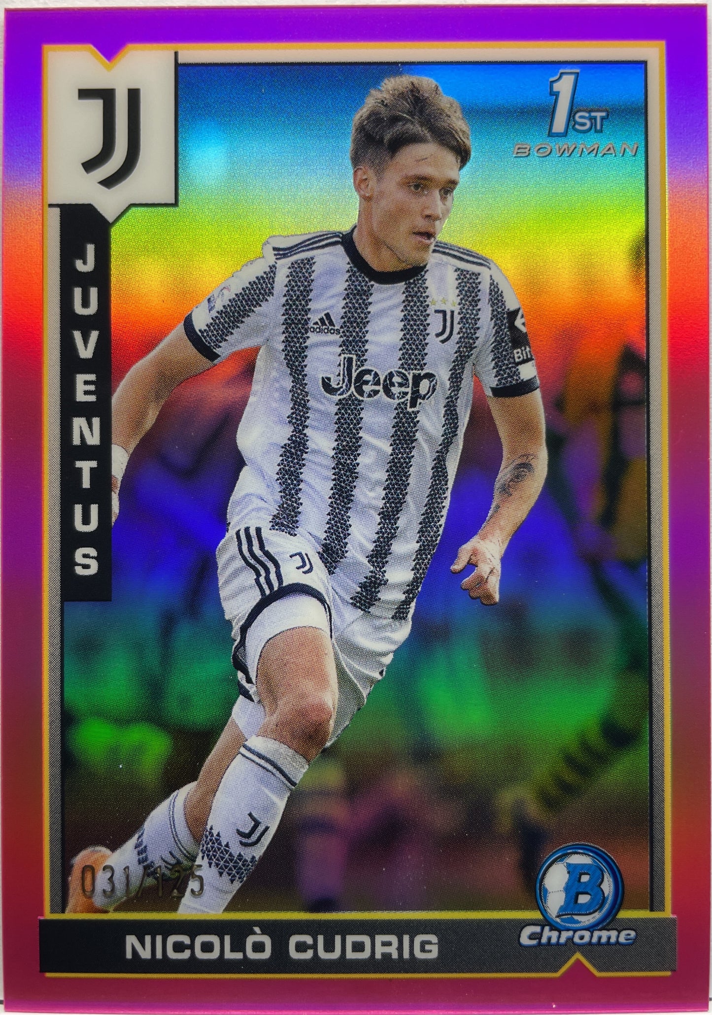 Nicolo Cudrig 31/125 1ST Bowman Pink Topps Chrome Juventus 2022/23