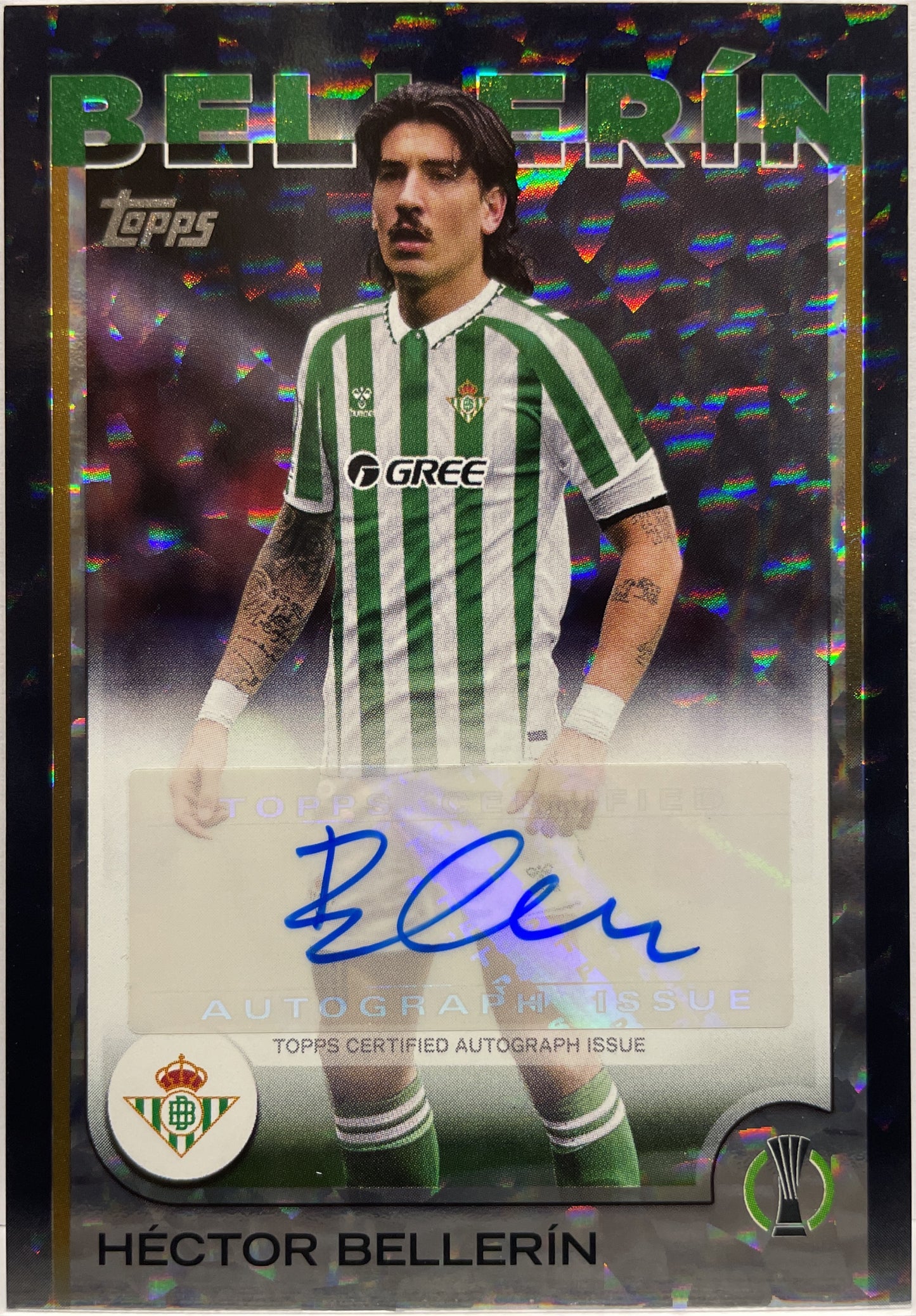 Hector Bellerin 9/10 Autograph Black Icy Topps UCC 2024/25