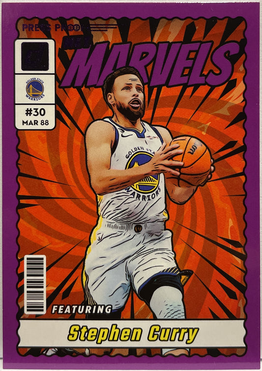 Stephen Curry Net Marvels Press Proof Purple Donruss Basketball NBA 2023/24
