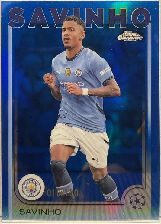 Savinho 16/150 Blue Topps Chrome UCC 2024/25