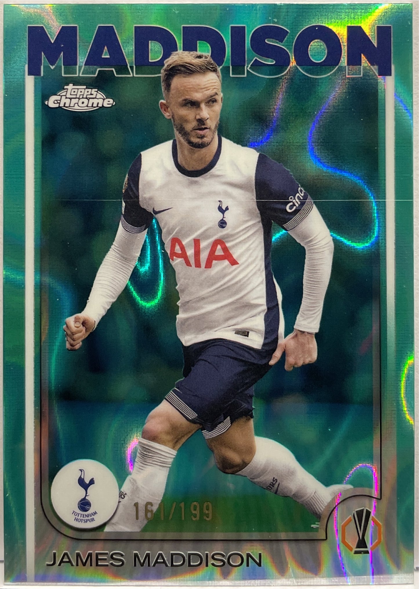 James Maddison 161/199 Aqua Lava Topps Chrome UCC 2024/25