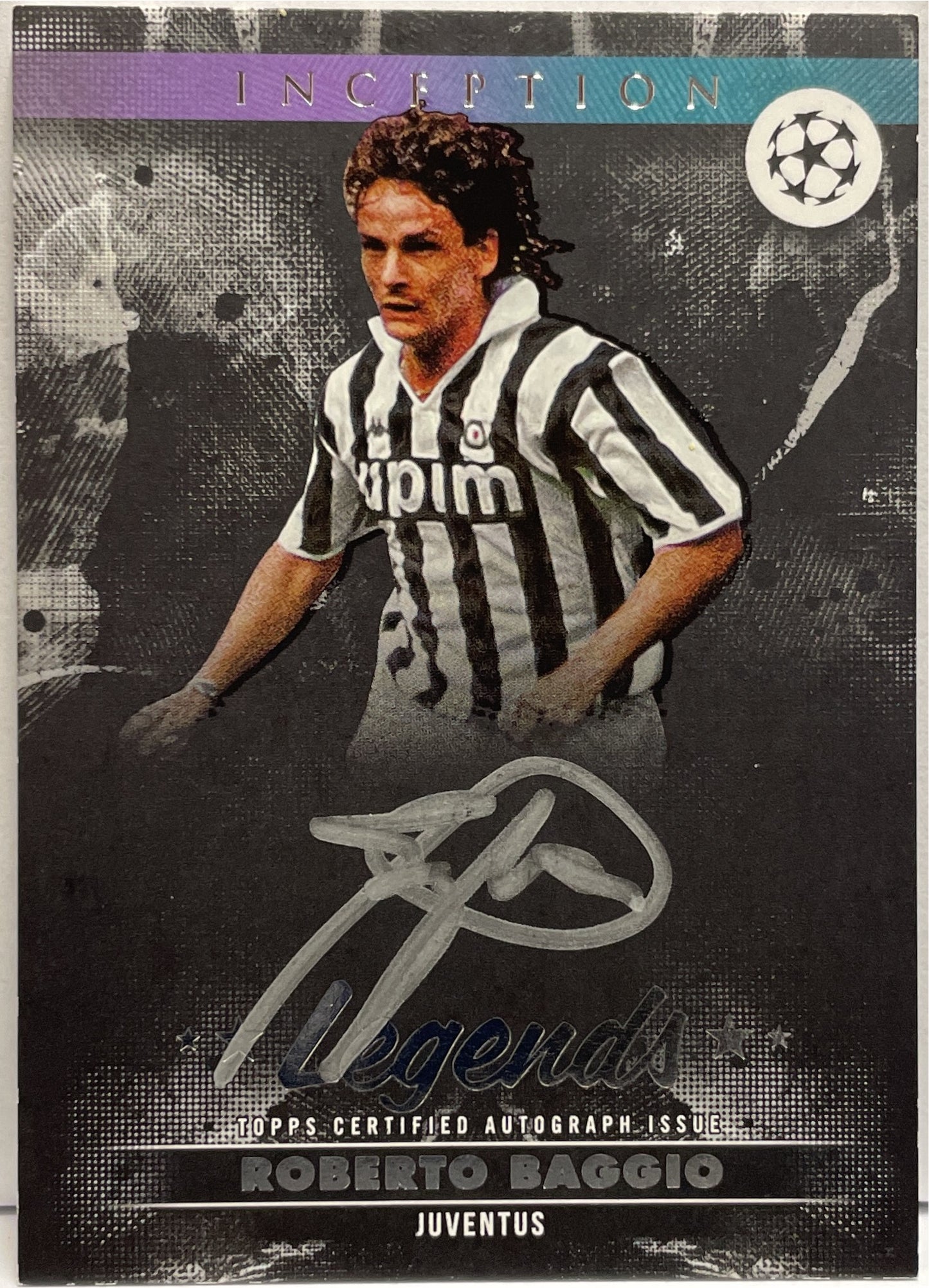 Roberto Baggio Autograph On Card Silver Signing Legends Topps Inception 2024/25