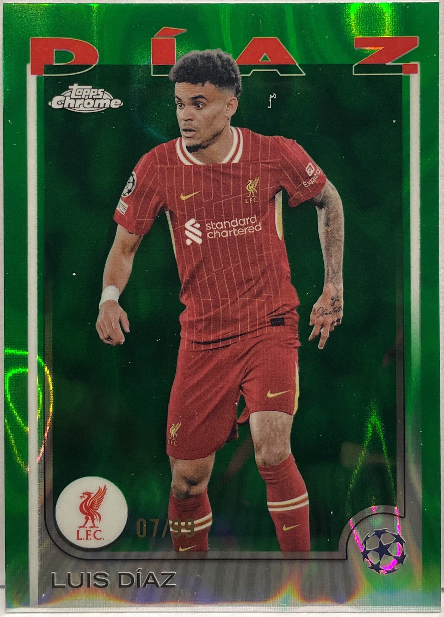 Luis Diaz 7/99 Green Lava Topps Chrome UCC 2024/25