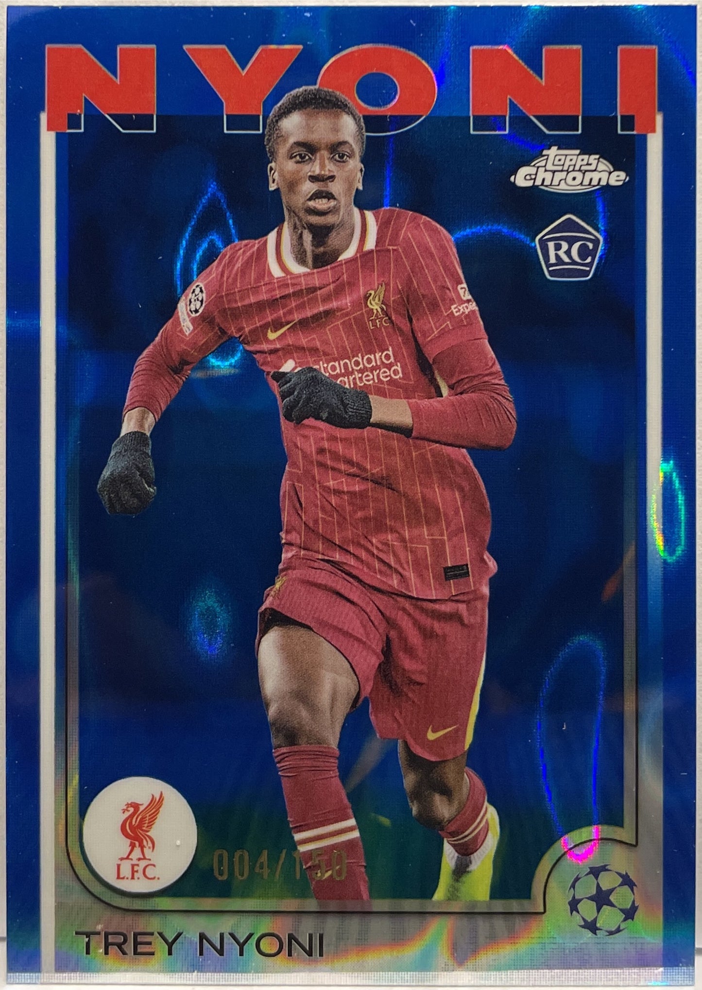 Trey Nyoni 4/150 Rookie Blue Lava Topps Chrome UCC 2024/25