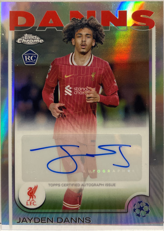 Jayden Danns Rookie Autograph Topps Chrome UCC 2024/25