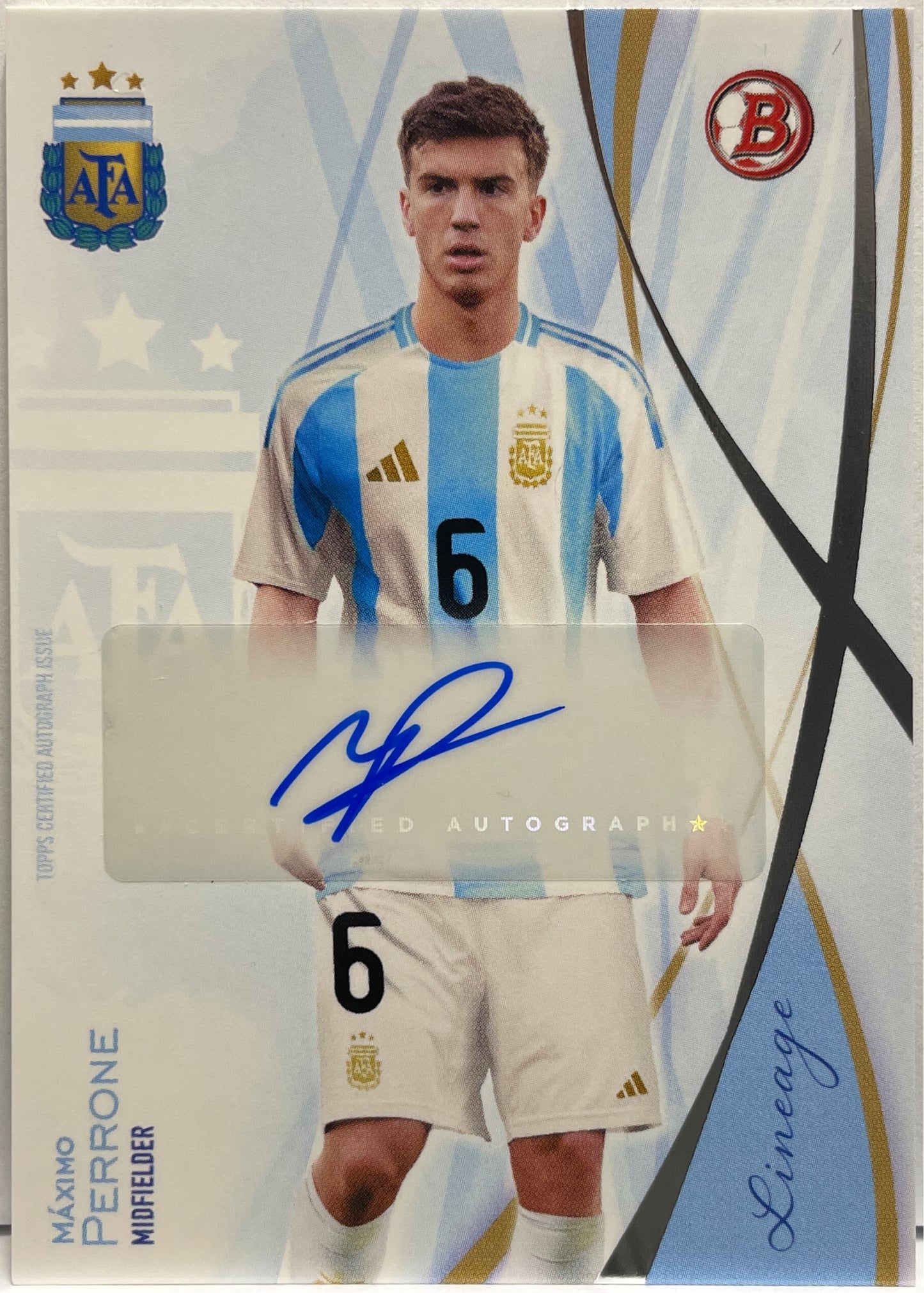 Maximo Perrone Autograph Bowman Topps Lineage Argentina 2024