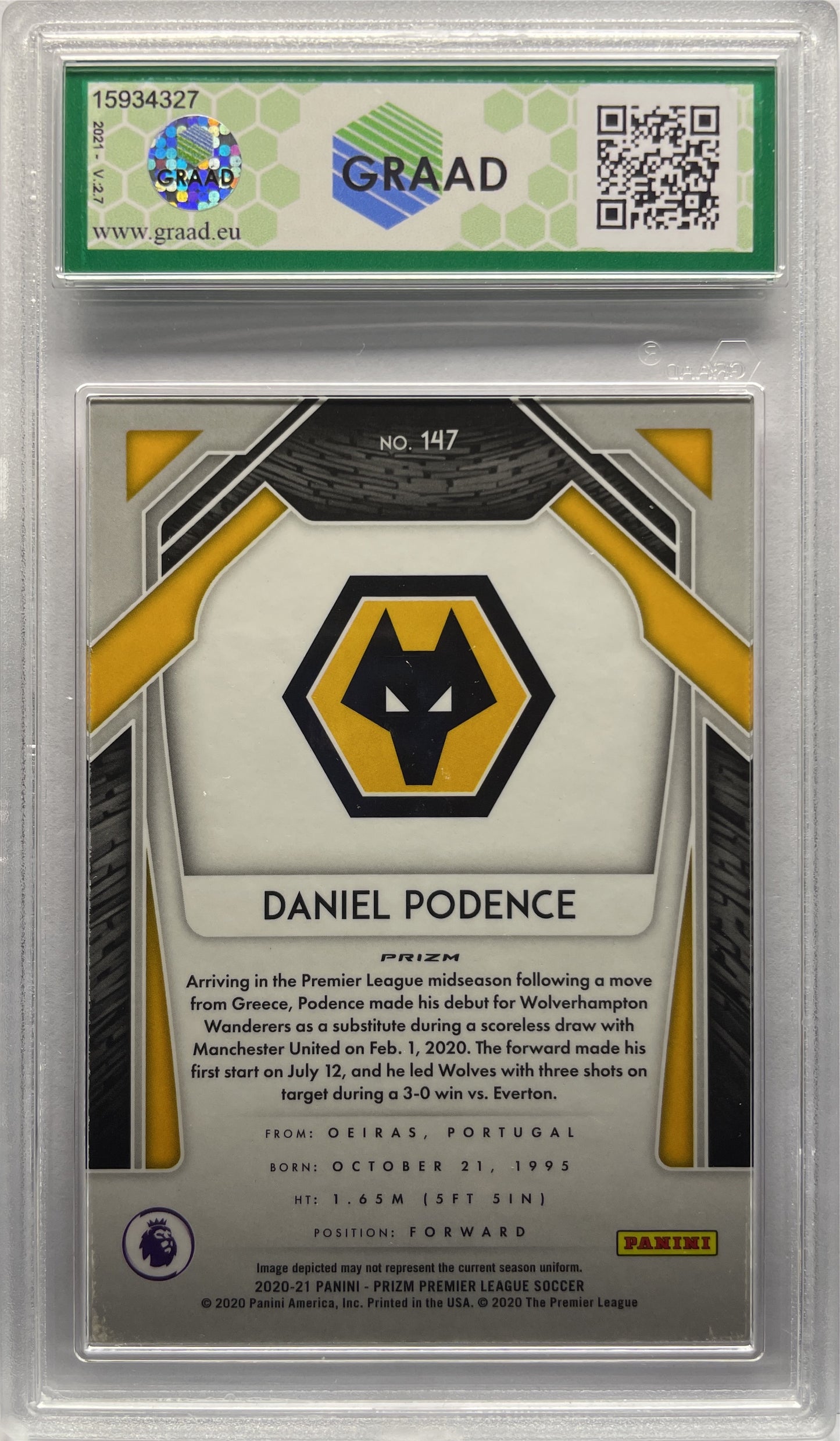 GRAAD 9 - Daniel Podence Rookie Red Pulsar - Prizm Premier League 2020/21