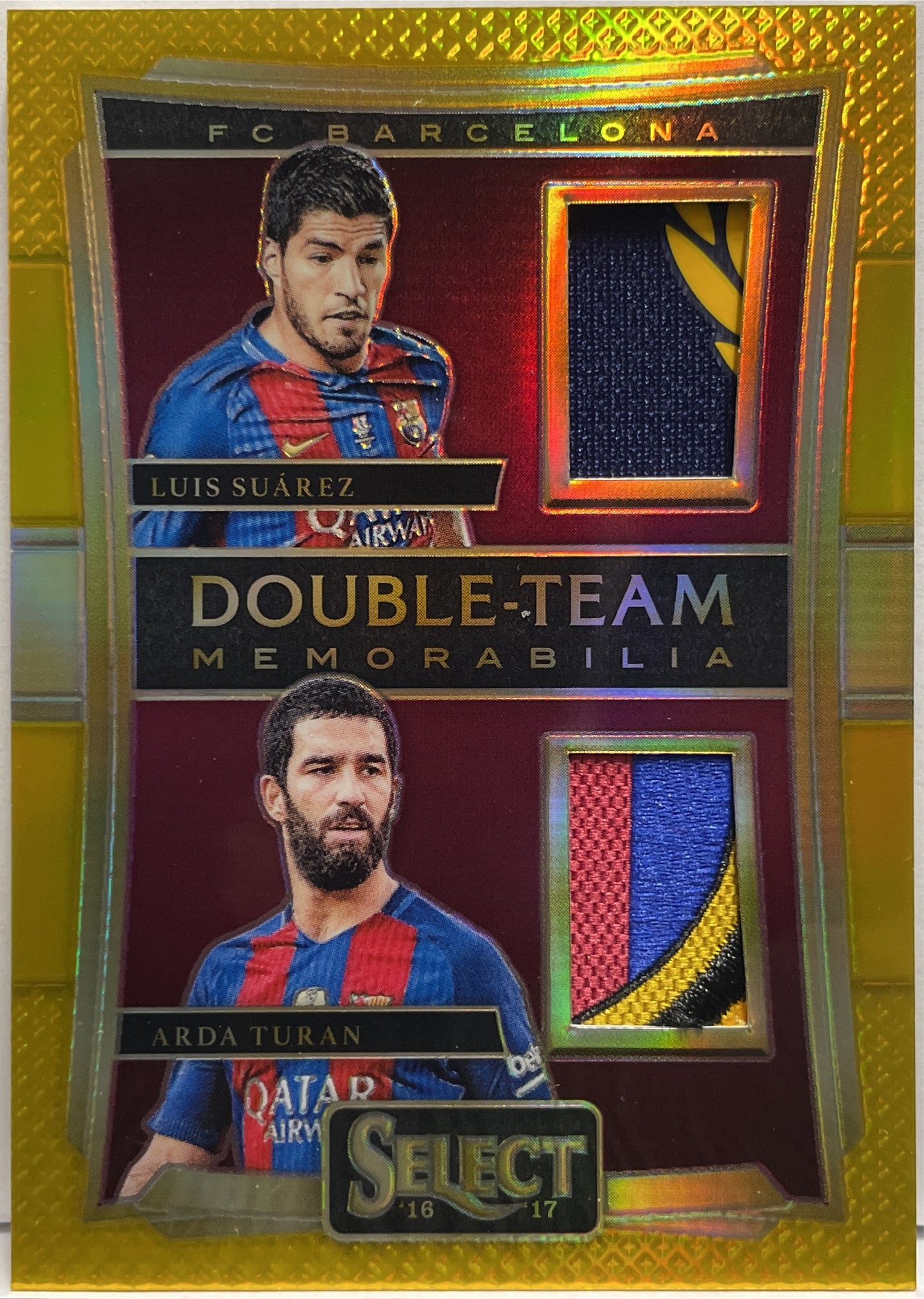 Luis Suarez Arda Guler 3/10 Patch Worn Double Team Memorabilia Panini Select 2016/17